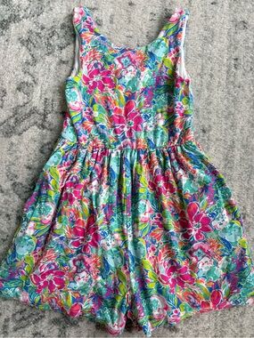 SweetHoney Girl's 8Y Floral Tank Romper